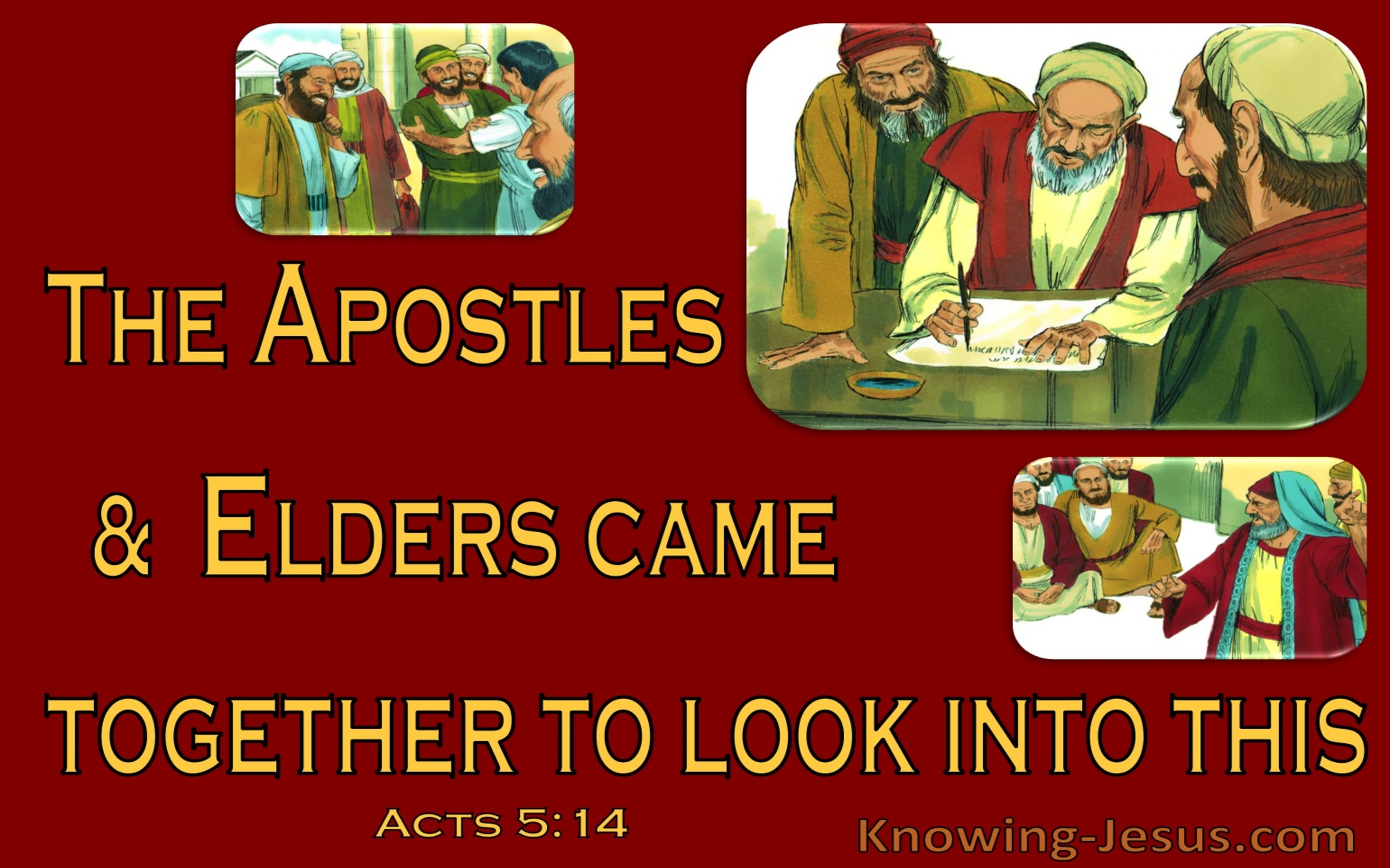 Acts 5:14 The Apostles And Elders Looked Into Circumcision (red)